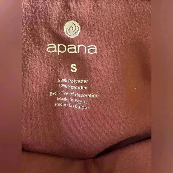 EUC Apana Yoga Pants Leggings Rust Color Sz Small Women’s Full Length Spandex - Picture 5 of 5